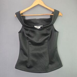 Grease Movie Tank Top Portrait Neck Bodice Size M Black Retro 50s Style 2023